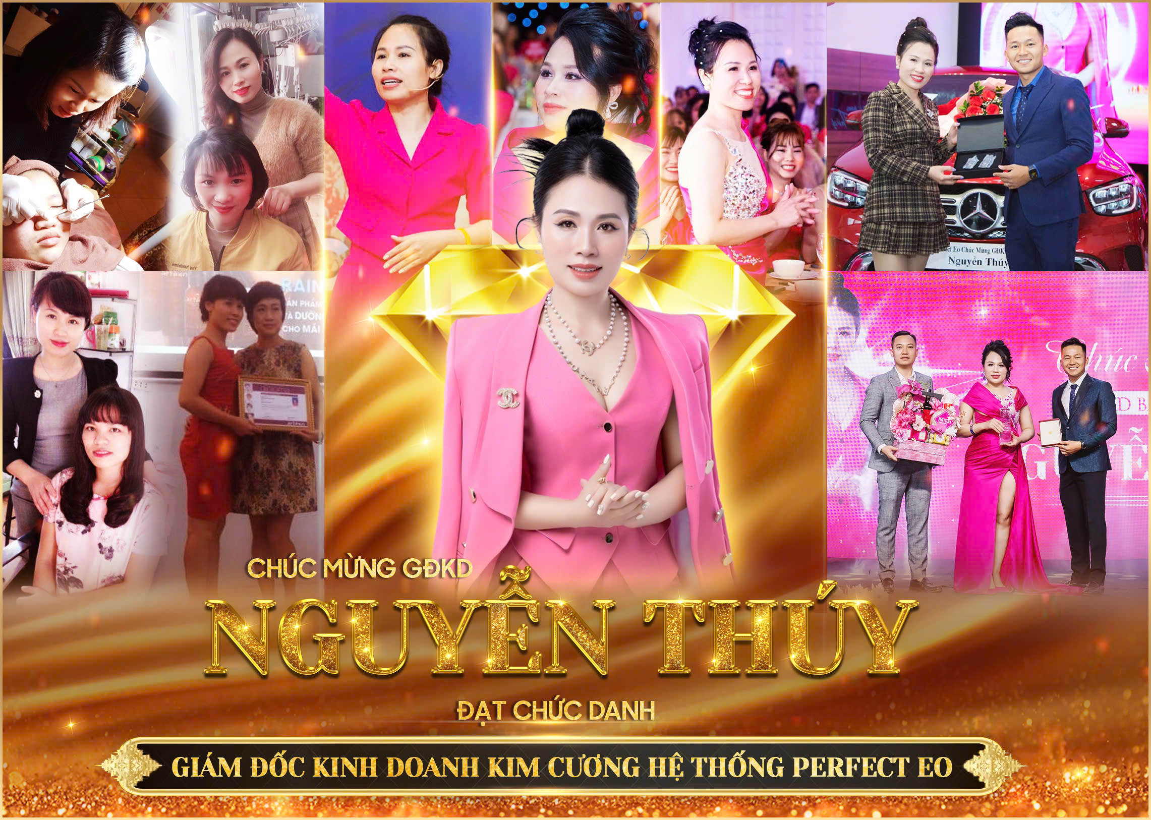 Hệ Thống Kinh Doanh Perfect Eo – Thông Báo Chúc Mừng Giám Đốc Kinh Doanh Kim Cương Nguyễn Thuý